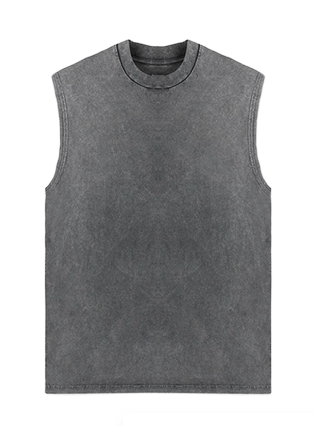 Oversized Acid Wash Tank Top 220 GSM - Athleisurebasics