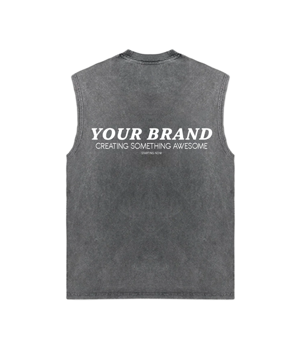 Oversized Drop Shoulder Tank Top – Premium Streetwear Blank (Heavyweight Cotton)
