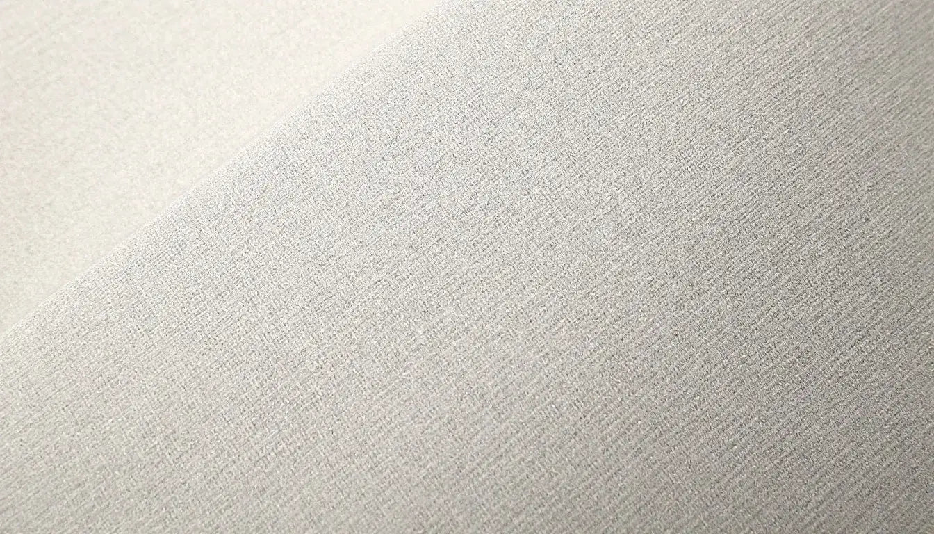 A close-up view of heavyweight cotton fabric showcases its intricate weave structure, highlighting the thicker threads and patterns that contribute to its durability and quality. This detailed examination helps in understanding fabric weight, particularly the significance of higher gsm in creating a hard-wearing garment.