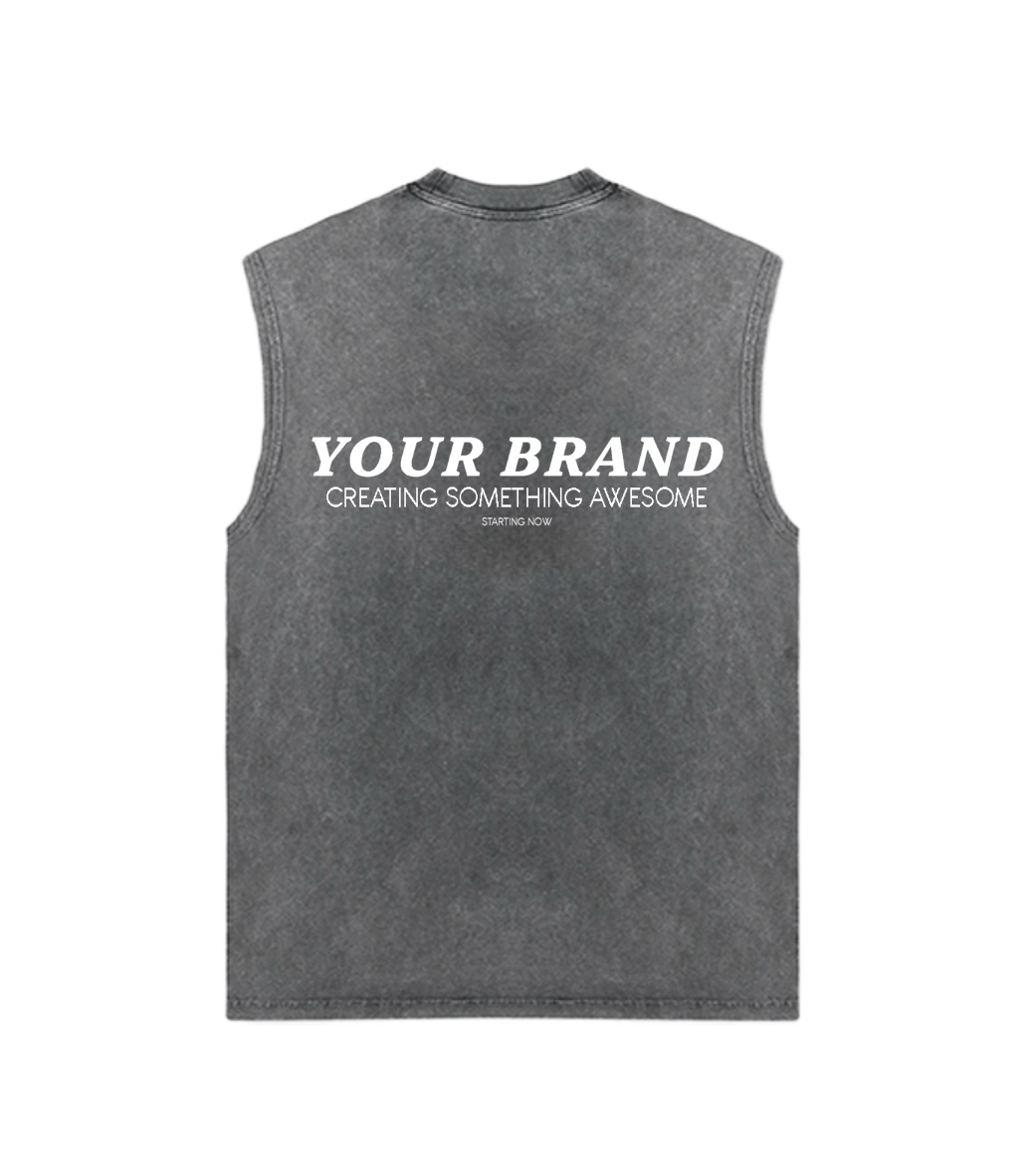Oversized Drop Shoulder Tank Top – Premium Streetwear Blank (Heavyweight Cotton) - Athleisurebasics